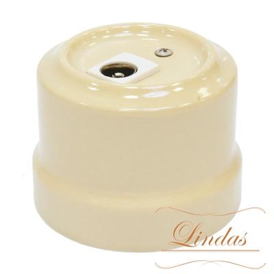 Ретро розетка ТВ Lindas керамика слоновая кость Ретро розетка ТВ Lindas керамика слоновая кость