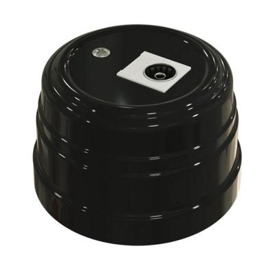 Ретро розетка ТВ Мезонин, коллекция Усадьба, пластик, черный