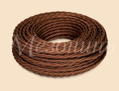 Ретро провод витой Мезонин, шоколад