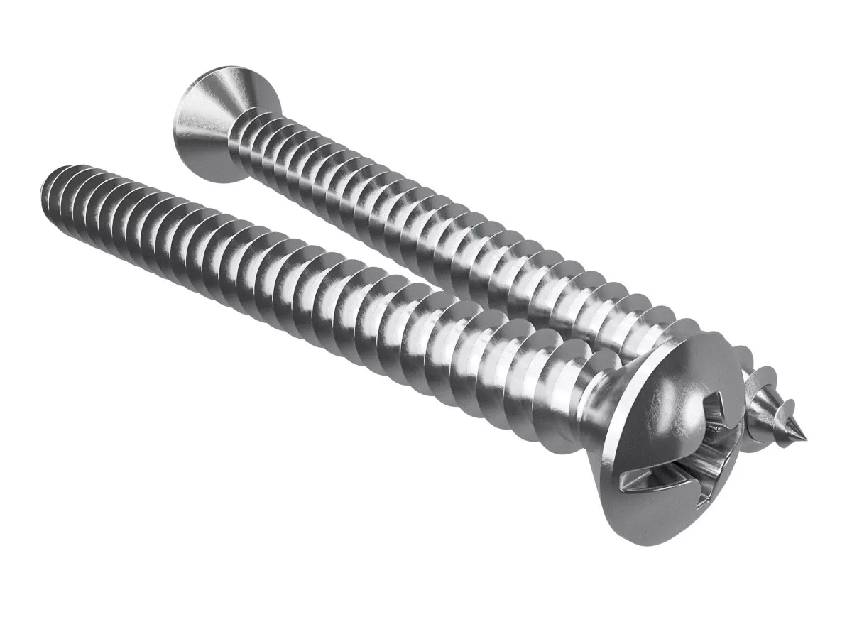 Саморез для выключателя / изолятора Мезонин, никель, под крестовую отвертку