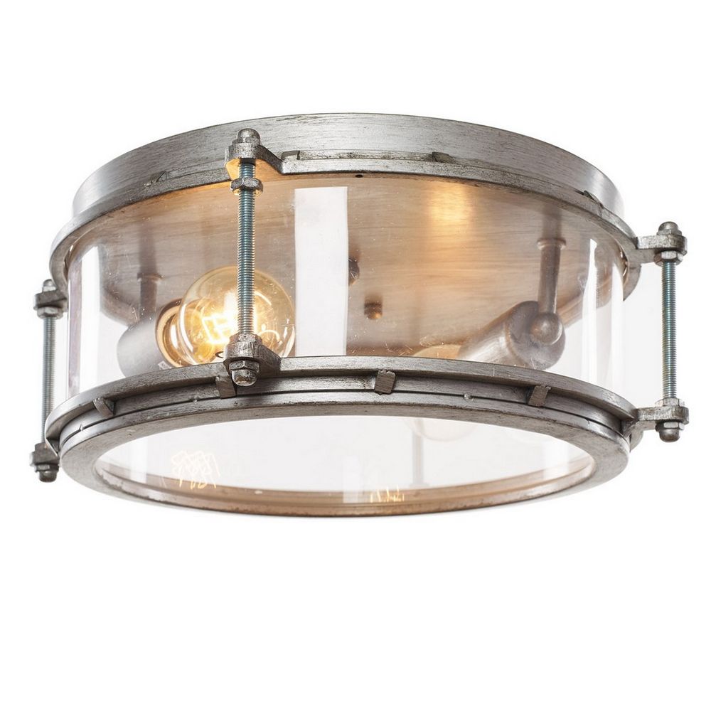 Качественная картинка Koruzzo Потолочные светильники  2x40W Цоколь E27 D370 H140 Материал арматуры: Бетон, Материал плафон