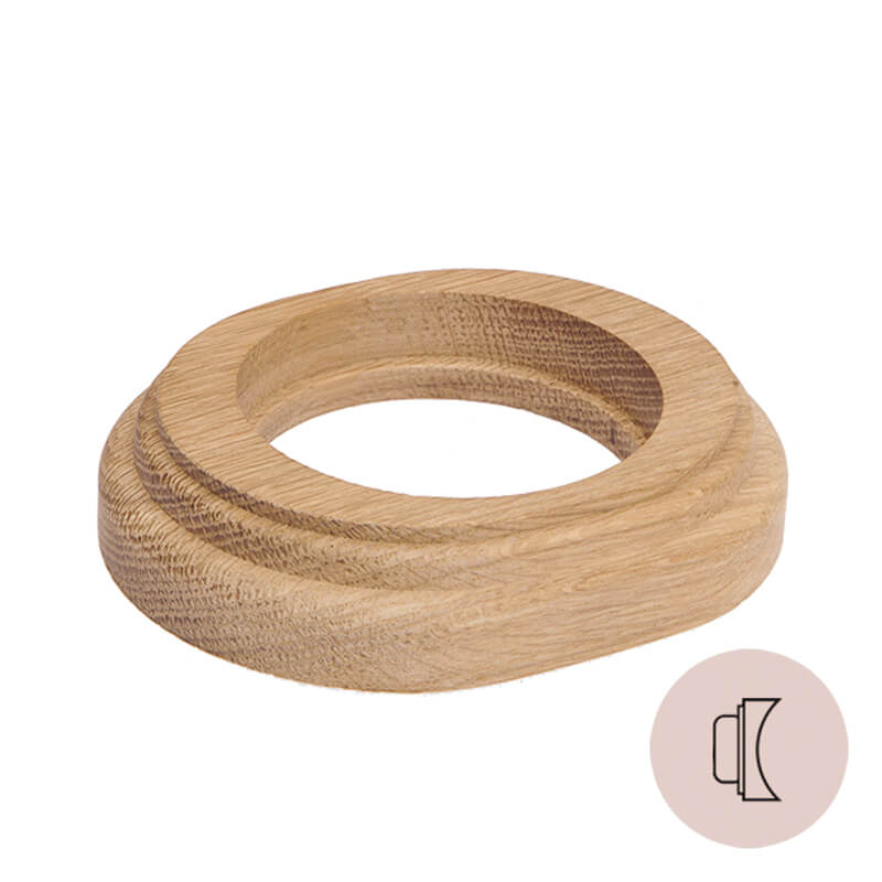 Ретро рамка на бревно Salvador, дерево, наружний монтаж, овал, не крашенный (только под заказ)