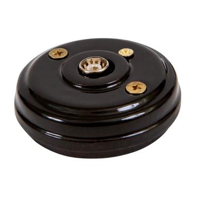 Ретро розетка ТВ Мезонин, коллекция Новая Голландия, фарфор, без подъемной рамки, черный Ретро розетка ТВ Мезонин, коллекция Новая Голландия, фарфор, без подъемной рамки, черный