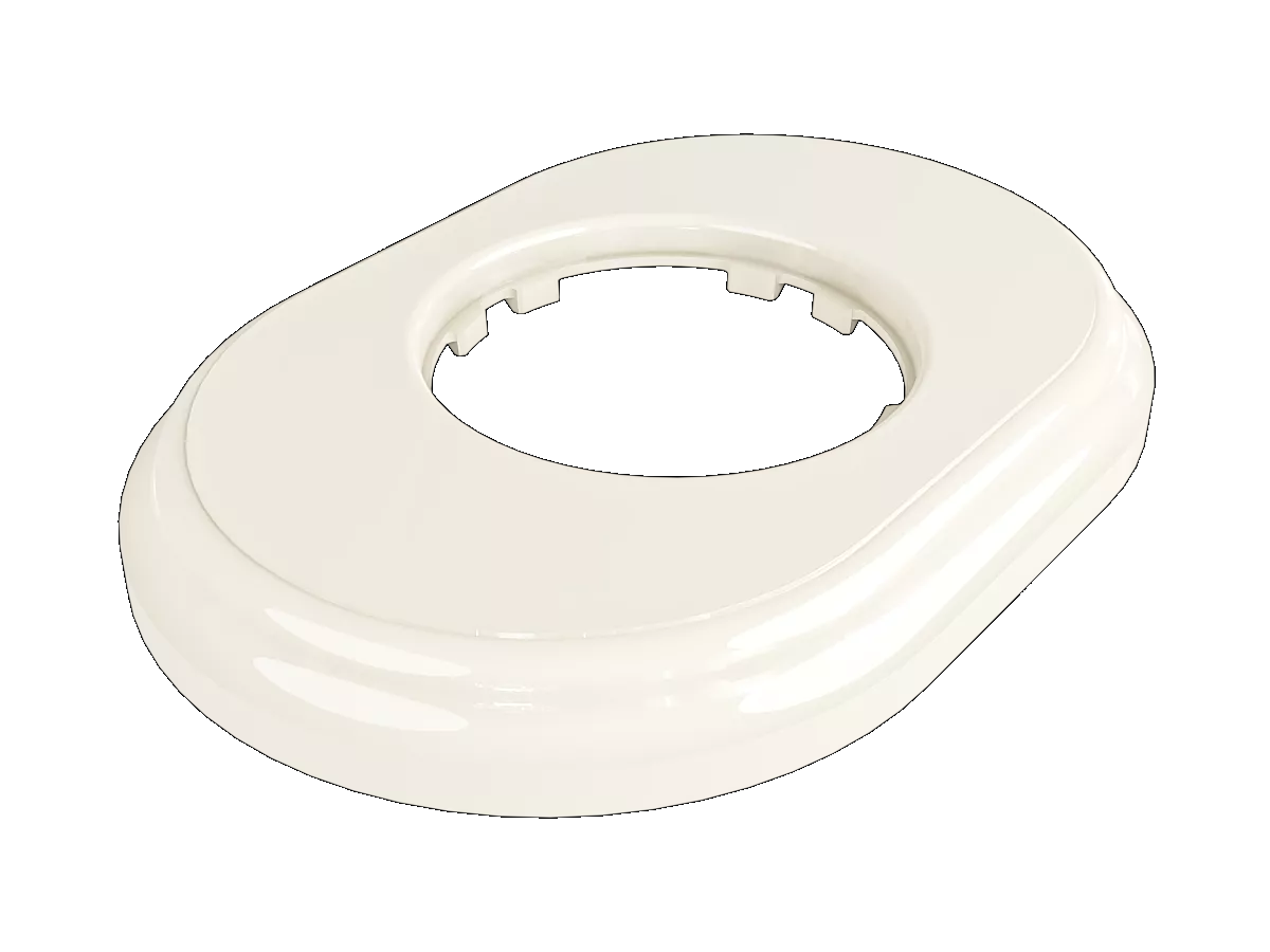 Ретро рамка Мезонин, серия Лахта, пластик, овал, внутренний монтаж, слоновая кость