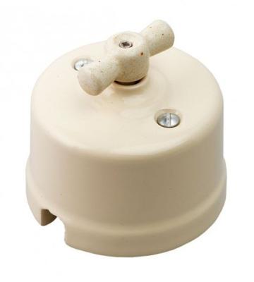 Ретро выключатель Retrika, керамика, слоновая кость Ретро выключатель Retrika, керамика, слоновая кость