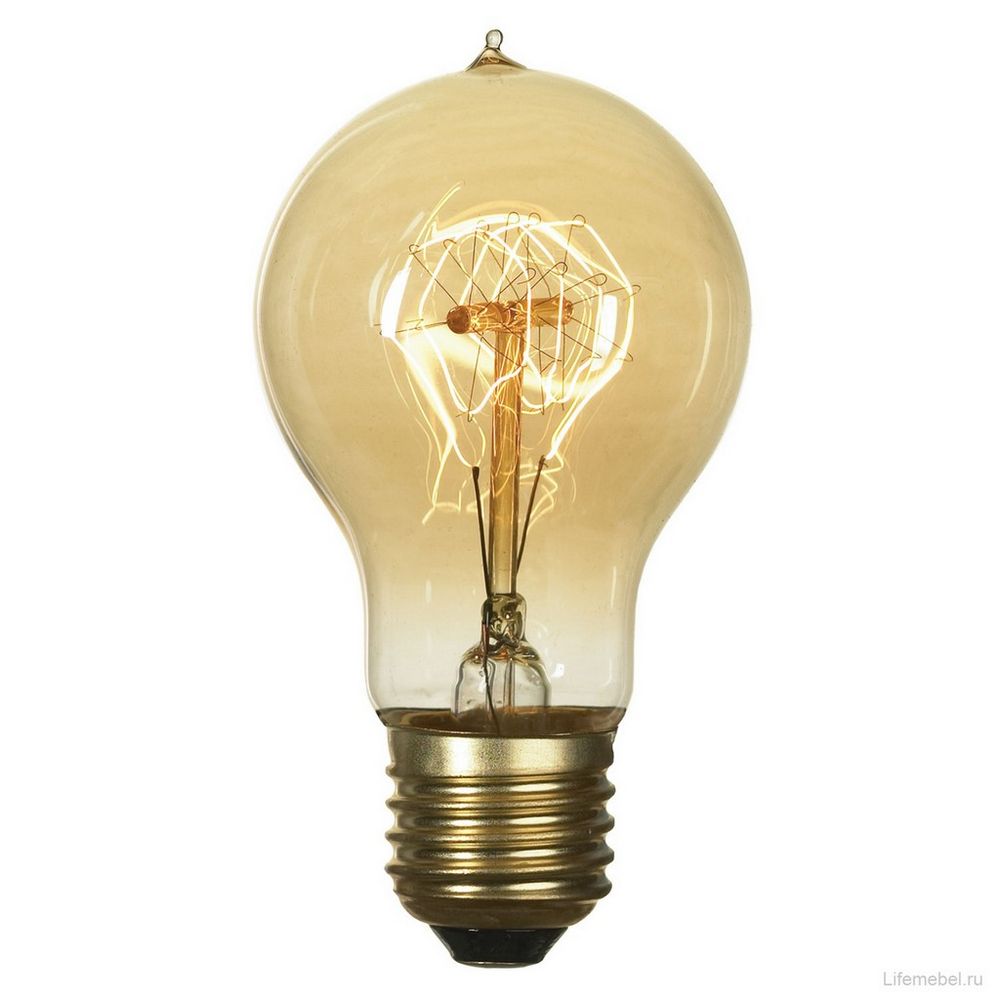 Качественная картинка Лампочка Эдисона Lussole  Loft GF-E-719, накаливания, E27, золотая (арт. GF-E-719)
