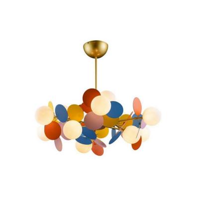 LOFT IT Подвесной светильник, D750*250, 12 ламп, цветной, металл/стекло, арт. 10008/12 mult