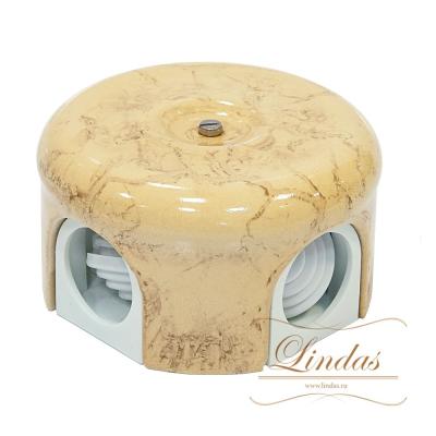 Ретро распределительная коробка Lindas, керамика, карамель