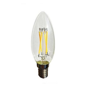 Лампочка Эдисона LED Sun Lumen, светодиодная, E14 (40W), прозрачная, арт. 056-830