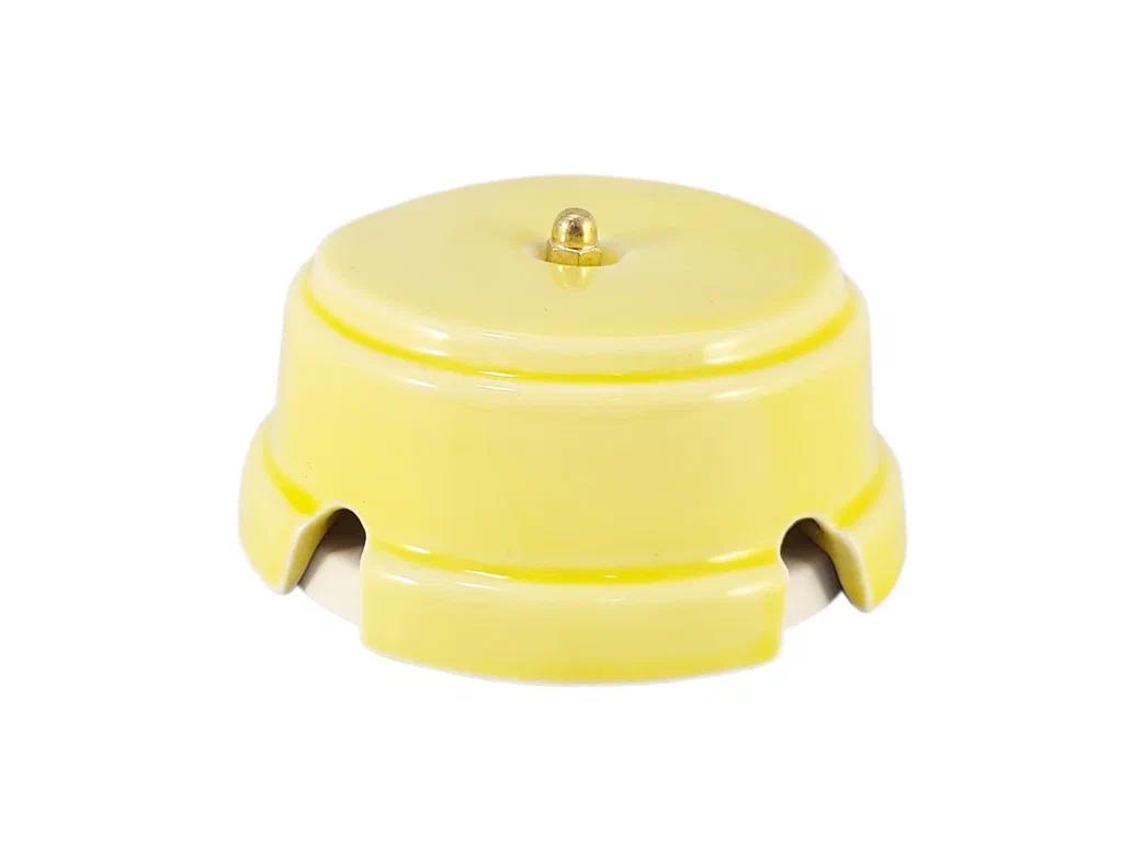 Качественная картинка Ретро коробка распределительная Леанза, D93, фарфор, giallo (желтый)