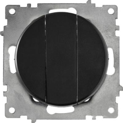 Выключатель 3-клавишный, цвет чёрный Выключатель 3-клавишный, цвет чёрный