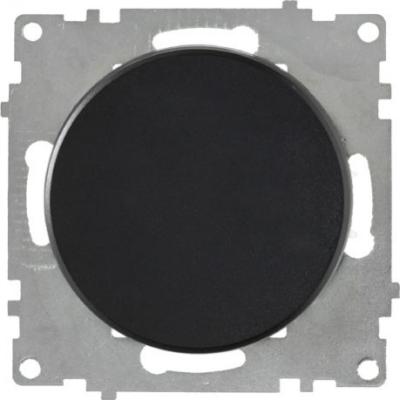 Выключатель 1-клавишный проходной (переключатель), цвет чёрный Выключатель 1-клавишный проходной (переключатель), цвет чёрный